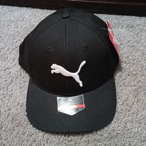 Puma adjustable black white puma logo adult baseball cap NEW adult  one size